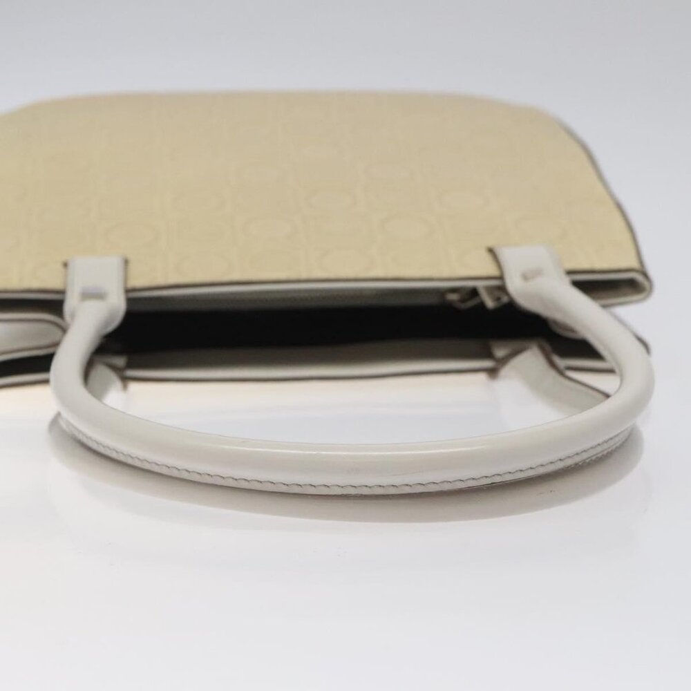Authentic Salvatore Ferragamo Shoulder Bag Leather Beige - Picture 14 of 16
